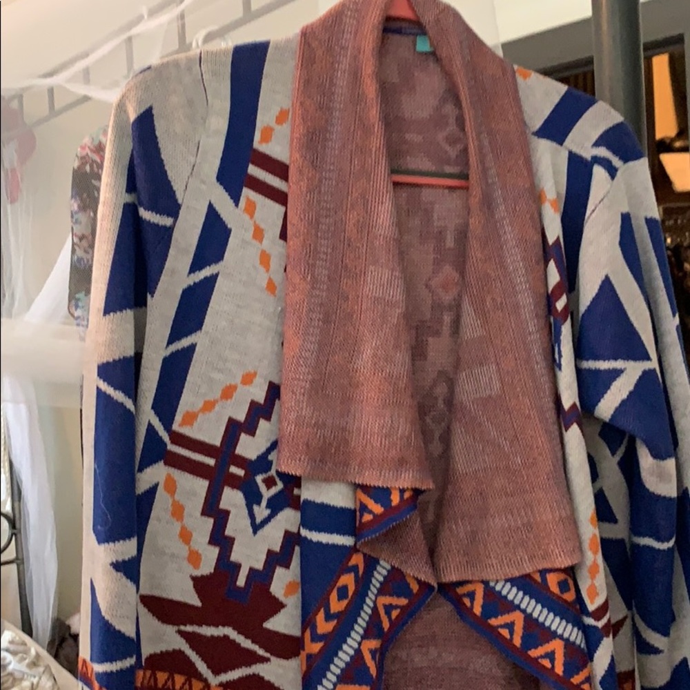 Aztec patterned cardigan